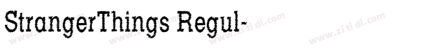 StrangerThings Regul字体转换